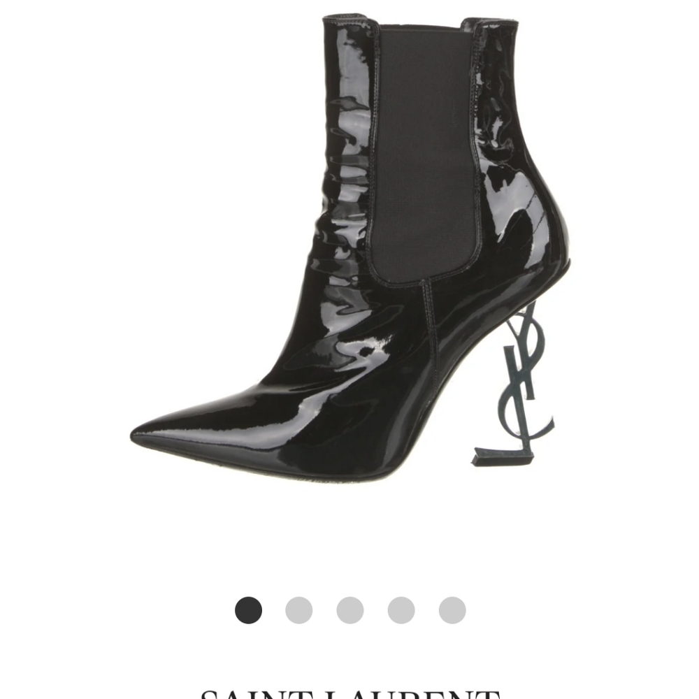 Ysl Patent Black Leather Chelsea boots 36.5 Sold!